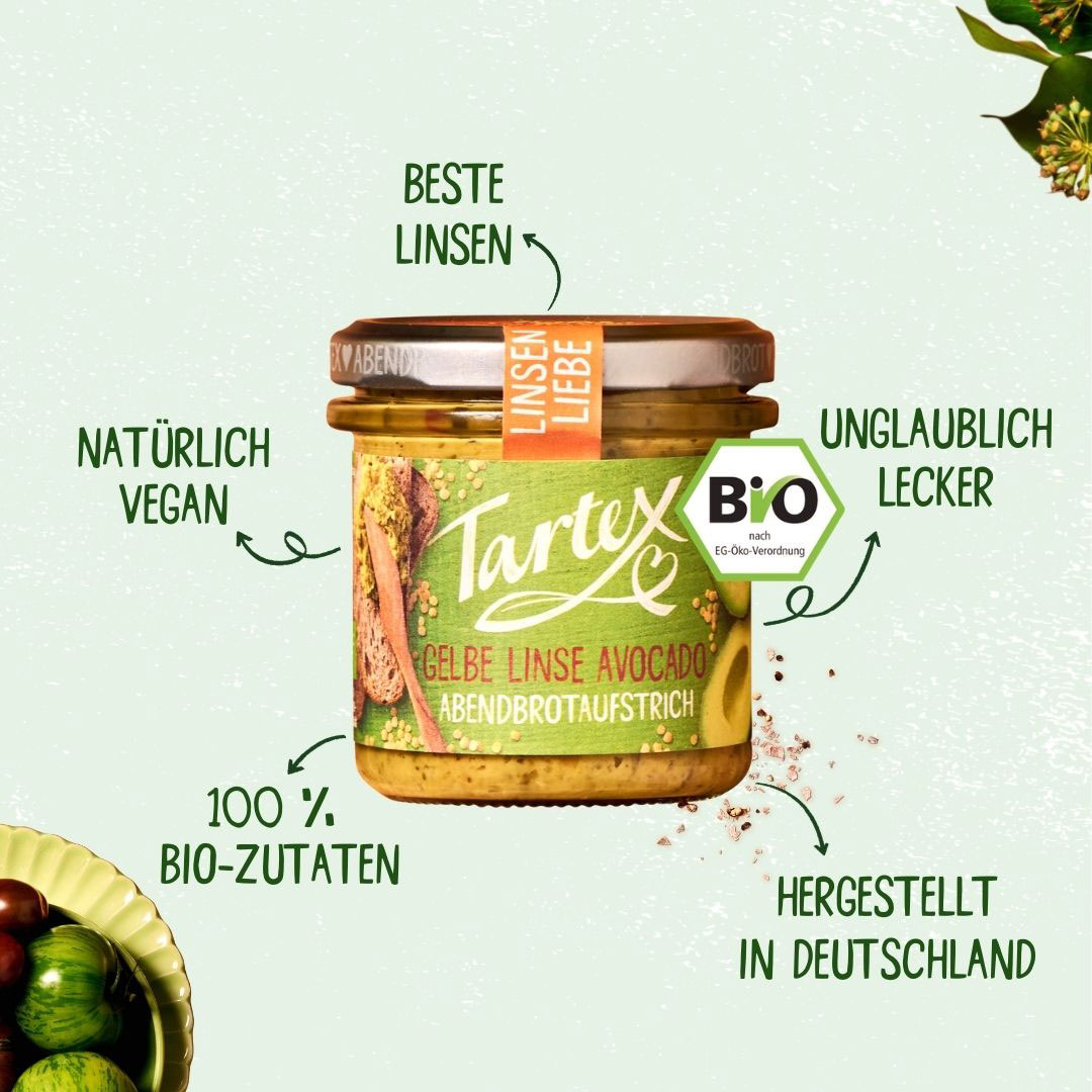 Tartex Linsenliebe Gelbe Linse Avocado USP