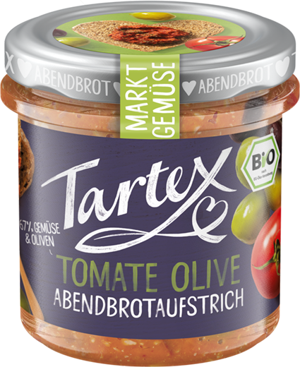 Tartex Marktgemüse Tomate Olive Bio Abendbrotaufstrich