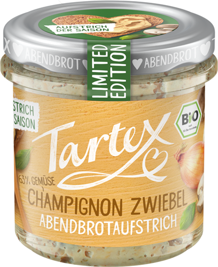 Tartex Limited Edition Champignon Zwiebel Bio Abendbrotaufstrich